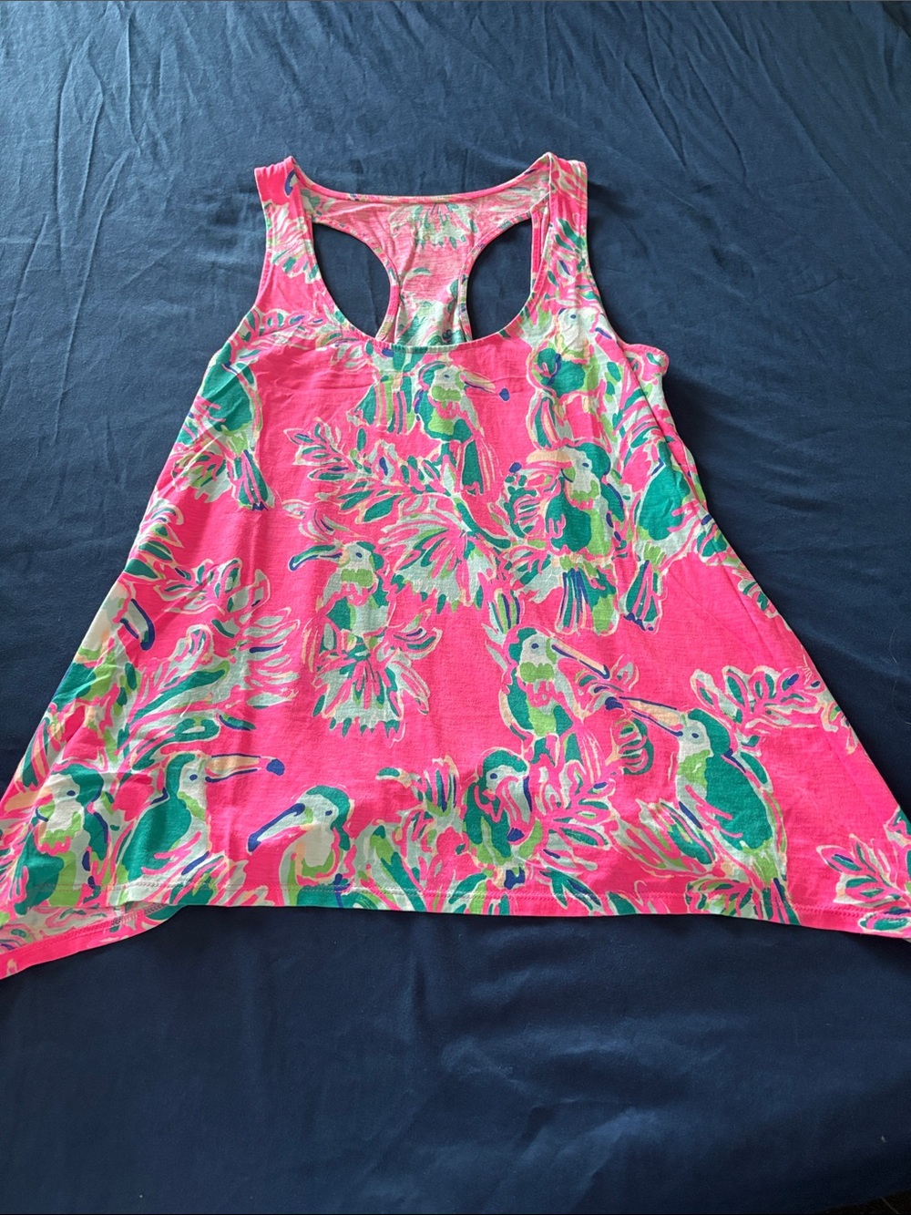 Lilly Pulitzer Pink Tropical Racerback Tank